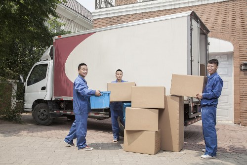 Removal team helping with a house move in Epsom
