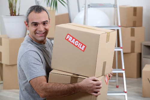 Removal team working on a home move in Epsom