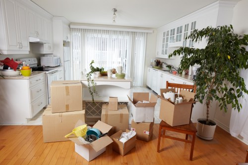 Removal team preparing a house move in Epsom