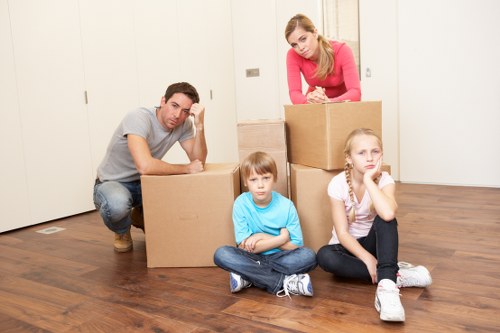 Preparing boxes and furniture for a move in Epsom